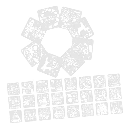 DIYEAH 32 Stück Teiliges Weihnachts Schablonen für Malerei Wiederverwendbare Diy Painting Stencils mit Filigranen Motiven Leicht und Kompakt für Wand und Bastelprojekte zu Weihnachten DIYEAH 32 Stück Teiliges Weihnachts Schablonen für Malerei Wiederverwendbare Diy Painting Stencils mit Filigranen Motiven Leicht und Kompakt für Wand und Bastelprojekte zu Weihnachten von DIYEAH