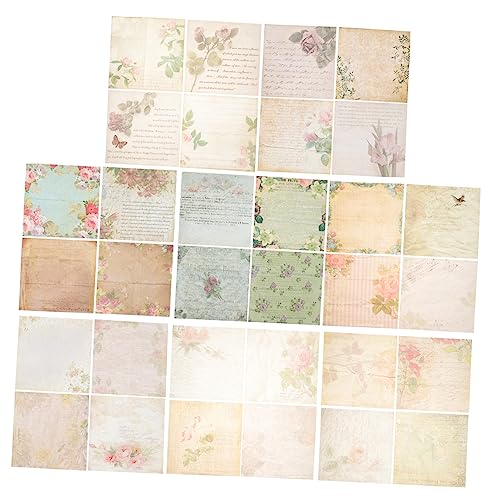DIYEAH 32 Stück altes Kirigami-Papier kreativpapier vintage paper Blumentagebuchpapier ästhetisches Planerpapier DIY-Scrapbook-Material Papier Scrapbook-Material Papiere Colorful von DIYEAH