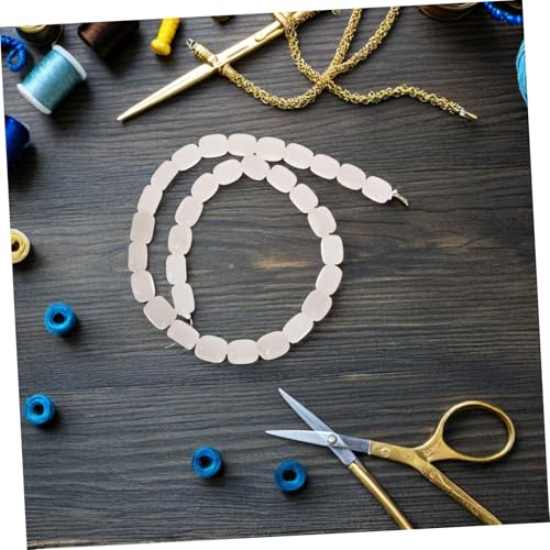 DIYEAH 33 Stück Natürliche Weiße Achat Rechteckperlen mit Geradem Strang für DIY Schmuckherstellung Armband Halskette Beading Strand Vielseitige Steinperlen Zubehör DIYEAH 33 Stück Natürliche Weiße Achat Rechteckperlen mit Geradem Strang für DIY Schmuckherstellung Armband Halskette Beading Strand Vielseitige Steinperlen Zubehör von DIYEAH