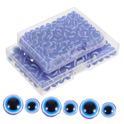 DIYEAH 350 Stück Evil Eye Perlen Handgefertigte Blaue Resin Augenperlen für Diy Schmuckherstellung Geeignet für Armbänder und Kreative Bastelprojekte von DIYEAH