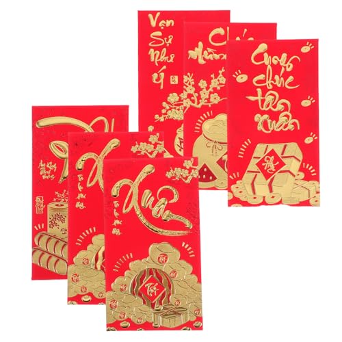 DIYEAH 36 Stück Lunar Year Rote Umschläge Geldtaschen für Frühlingsfest Hochzeit und Partys DIYEAH 36 Stück Lunar Year Rote Umschläge Geldtaschen für Frühlingsfest Hochzeit und Partys von DIYEAH