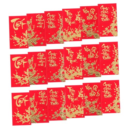 DIYEAH 36 Stück Vietnamesische Rote Umschläge Glücksgeldumschläge für Jahr Einzigartiges Design für Frühlingsfest und Hochzeiten für Festliche Anlässe von DIYEAH