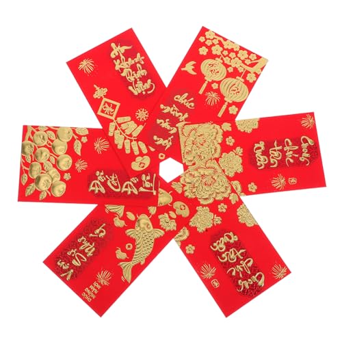 DIYEAH 36 Stück Vietnamesische Tet Li Xi Umschläge Rote Geldumschläge für Lunar Year Fest Dekorative Geschenktüten für Neujahr Hochzeiten und Feiern von DIYEAH