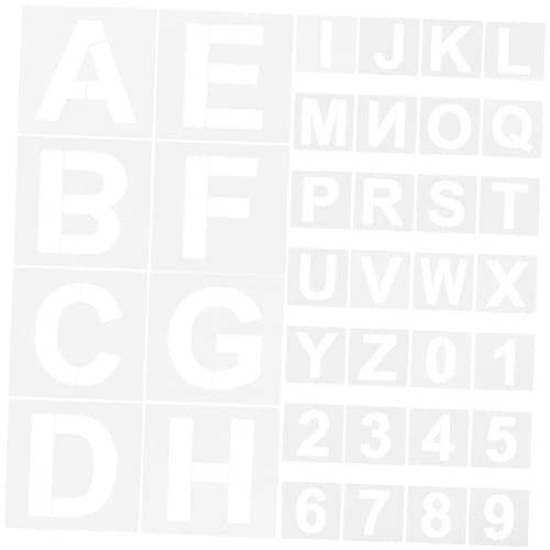 DIYEAH 36 Teiliges Set Wiederverwendbare Schablonen Für Buchstaben Und Zahlen Große Haushaltssprüh Schablonen Für Tägliche Bastelarbeiten Waschbare Designs Für Kunst DIYEAH 36 Teiliges Set Wiederverwendbare Schablonen Für Buchstaben Und Zahlen Große Haushaltssprüh Schablonen Für Tägliche Bastelarbeiten Waschbare Designs Für Kunst von DIYEAH
