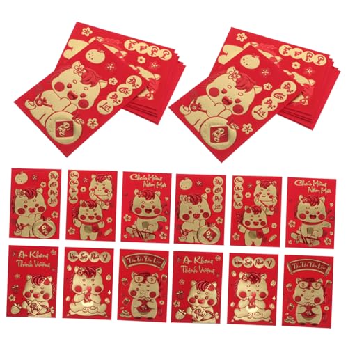 DIYEAH 360 Stück Rotes Paket Zum Jahr Des Pferdes Li Xi Umschlag Geldumschlag Roter Umschlag Zum Neujahrsgeld Umschläge Zum Mondneujahr Süße Rote Umschläge Chinesischer Roter von DIYEAH