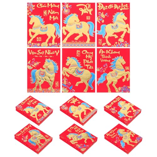 DIYEAH 360 Stück rote Umschläge zum chinesischen Neujahr, Goldfoliendruck, Hong Bao, Frühlingsfest, Glücksgeldtasche für Party, Hochzeit, Happy Chinese Horse Year Supplies DIYEAH 360 Stück rote Umschläge zum chinesischen Neujahr, Goldfoliendruck, Hong Bao, Frühlingsfest, Glücksgeldtasche für Party, Hochzeit, Happy Chinese Horse Year Supplies von DIYEAH