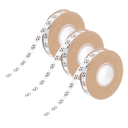 DIYEAH 3Roll Fußball-geschenkband Yards Weißes Grosgrainband mit Fußballmuster Strapazierfähig Farbecht für Geschenkverpackung Partydeko und Diy-haarschleifen für Jungen DIYEAH 3Roll Fußball-geschenkband Yards Weißes Grosgrainband mit Fußballmuster Strapazierfähig Farbecht für Geschenkverpackung Partydeko und Diy-haarschleifen für Jungen von DIYEAH