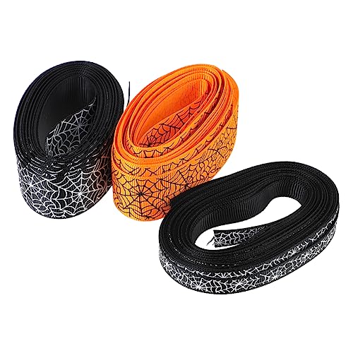 DIYEAH 3Rollen Halloween DIY Dekoband Grosgrain Band mit Spinnenmotiv Yards für Kreative Deko Haaraccessoires und Geschenkverpackungen DIYEAH 3Rollen Halloween DIY Dekoband Grosgrain Band mit Spinnenmotiv Yards für Kreative Deko Haaraccessoires und Geschenkverpackungen von DIYEAH