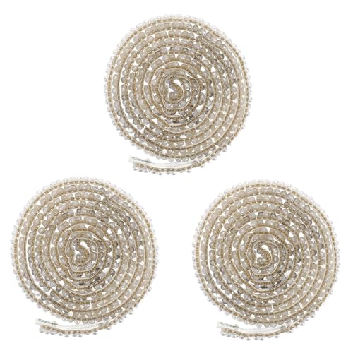DIYEAH 3Rollen Selbstklebendes Dekoband für Diy Kunsthandwerk Hochzeitsfeiern und Kreative Projekte Glitzernde für Kleidung und Accessoires von DIYEAH