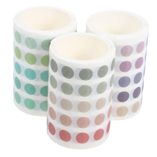 DIYEAH 3Rollen Washi Tape Aufkleber Aufkleber für Journale Notizbücher und Alben Stilvolle und Leicht Abziehbare Dekoration Pastellfarben Vanille von DIYEAH