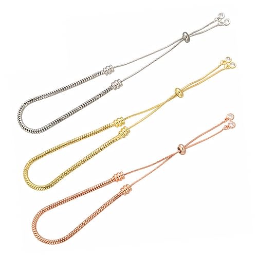 DIYEAH 3Stücke DIY Verstellbares Armband Halbzeug Armband Gold Weißgold und Roségold für Schmuckherstellung und Handkette für Projekte DIYEAH 3Stücke DIY Verstellbares Armband Halbzeug Armband Gold Weißgold und Roségold für Schmuckherstellung und Handkette für Projekte von DIYEAH