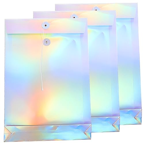 DIYEAH 3Stücke Holographische Dateitaschen Dicke Versiegelte Dokumentenordner Aus Hochwertigem Für Präsentationen Und Aufbewahrung Von Unterlagen DIYEAH 3Stücke Holographische Dateitaschen Dicke Versiegelte Dokumentenordner Aus Hochwertigem Für Präsentationen Und Aufbewahrung Von Unterlagen von DIYEAH