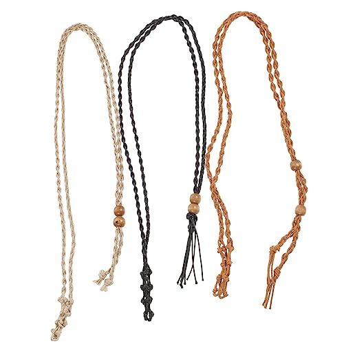 DIYEAH 3Stücke Kristallhalter Halskettenkäfig Teiliges Verstellbare Hochwertige Kette mit Schwarzem Tiefem und Wachsseil für Stilvolle Schmuckgestaltung von DIYEAH