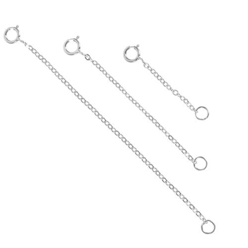 DIYEAH 3Stücke Teiliges Silberextender Verlängerungsketten für Armbänder DIY Schmuckzubehör Passend für Frauen von DIYEAH