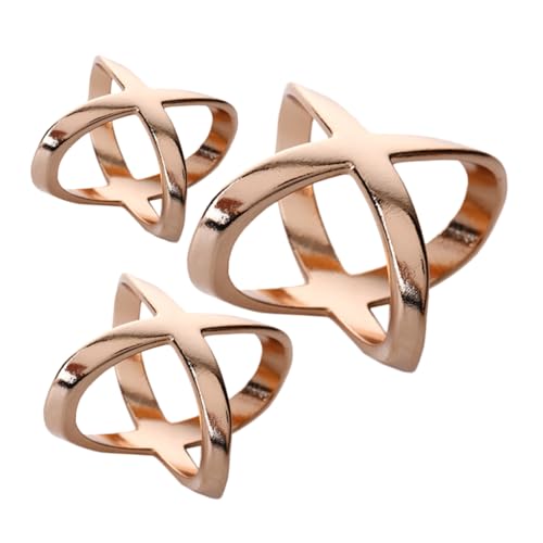 DIYEAH 3st Schalring Schal Krawattenschnalle Kleiderringhalter Schalschnallendekore Ringclip Aus Seidenschal Schalverschluss Schalnadeln Und Clips Schal-ring-clip Rose Gold Legierung von DIYEAH