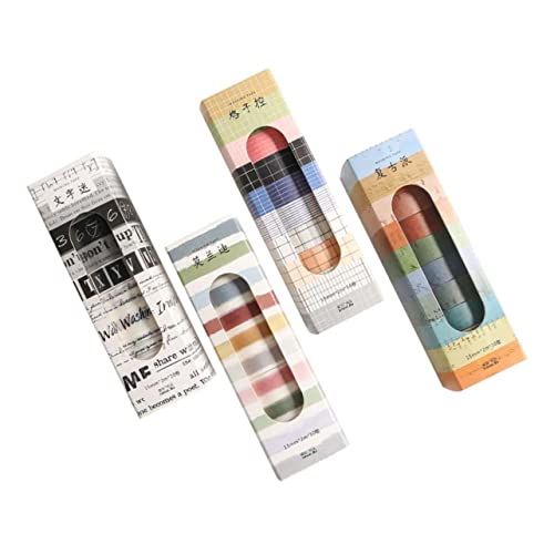DIYEAH 4 Boxen Washi Tape Dekoratives Klebeband für DIY Scrapbooking und Handarbeiten Masking Tape mit Stil für Journaling und Geschenkgestaltung von DIYEAH