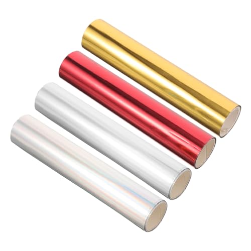 DIYEAH 4 Rollen Bunte Diy Folienpapier für Kreative Bastelprojekte Geschenkverpackungen und Dekoartikel für Bastelliebhaber von DIYEAH
