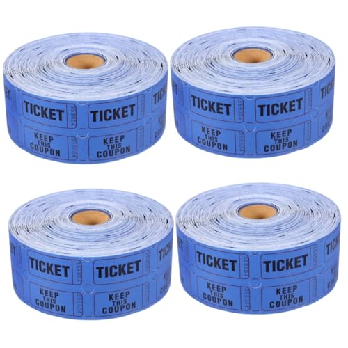 DIYEAH 4 Rollen Etiketten für Veranstaltungstickets Los Tickets Etiketten Universal- Ereignis Zu Party Universaltickets Eintrittskarten für den Unterricht Karten für Konzert Papier Blue von DIYEAH