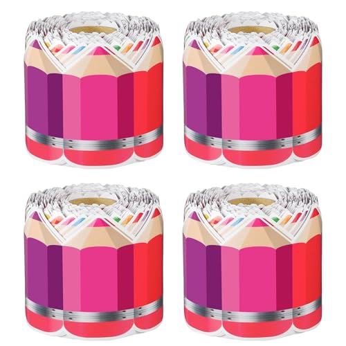 DIYEAH 4 Rollen Klassenzimmer-Pinnwand-Ränder: 32,8 Fuß Bleistift-Wandaufkleber – Klassenzimmer-Tür-Wandaufkleber für Vorschuldekorationen, Kindergarten-Kreidetafel DIYEAH 4 Rollen Klassenzimmer-Pinnwand-Ränder: 32,8 Fuß Bleistift-Wandaufkleber – Klassenzimmer-Tür-Wandaufkleber für Vorschuldekorationen, Kindergarten-Kreidetafel von DIYEAH