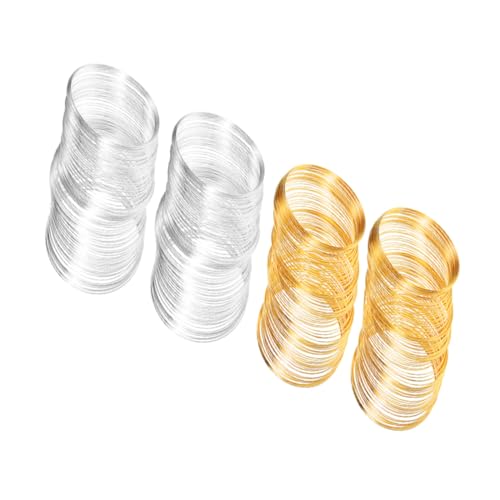 DIYEAH 4 Rollen Memory draht Schmuckdraht für DIY armbänder Halsketten Ringe Ohrringe Flexibler Formbeständiger Basteldraht in Gold und Silber jeweils Rund für Präzises Schmuckhandwerk DIYEAH 4 Rollen Memory draht Schmuckdraht für DIY armbänder Halsketten Ringe Ohrringe Flexibler Formbeständiger Basteldraht in Gold und Silber jeweils Rund für Präzises Schmuckhandwerk von DIYEAH