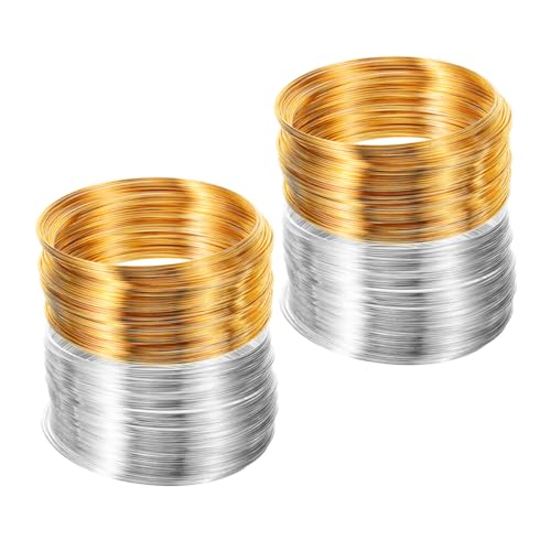 DIYEAH 4 Rollen Schmuckdraht für DIY Projekte Flexibles und Dünnes Material für Armbänder Ringe und Ohrringe Goldene Silberne von DIYEAH