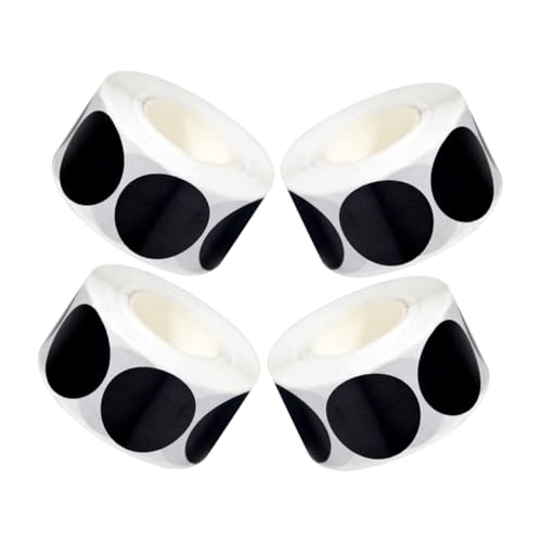 DIYEAH 4 Rollen Schwarze Runde Etiketten Aufkleber Selbstklebend Wasserfest für Büro Küche Je Multiflächenkompatibel Blanko Beschreibbar Langlebig DIYEAH 4 Rollen Schwarze Runde Etiketten Aufkleber Selbstklebend Wasserfest für Büro Küche Je Multiflächenkompatibel Blanko Beschreibbar Langlebig von DIYEAH