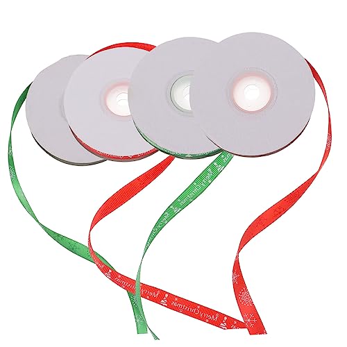 DIYEAH 4 Rollen Teiliges Weihnachtsband mit Filigranem Spitzenmuster Langlebiges Geschenkband für Weihnachtsbaumdeko und Festliche DIY Verzierungen Rot Grün mit Schneeflocken und DIYEAH 4 Rollen Teiliges Weihnachtsband mit Filigranem Spitzenmuster Langlebiges Geschenkband für Weihnachtsbaumdeko und Festliche DIY Verzierungen Rot Grün mit Schneeflocken und von DIYEAH