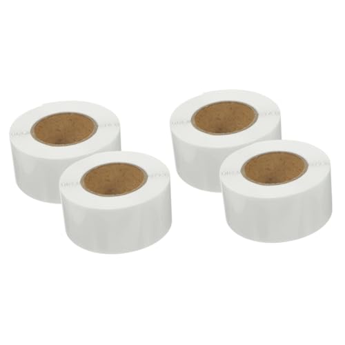 DIYEAH 4 Rollen Transparente Selbstklebende Rundetiketten Klare Klebepunkte für Umschläge Verpackungen und Beschriftung Abziehbar Wiederverwendbar Praktisch zum Sortieren und Markieren von DIYEAH