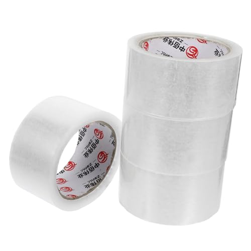 DIYEAH 4 Rollen Transparentes Paketklebeband Hochviskoses Reißfestes und Langlebiges Abdeckband für Kartonversiegelung und Versand Bopp Klebeband für Büro und Zuhause von DIYEAH