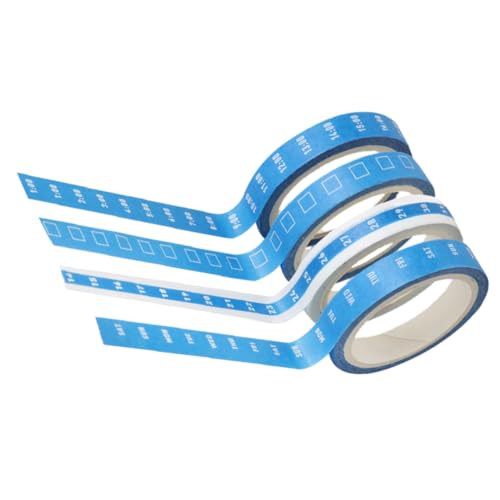 DIYEAH 4 Rollen Washi Tape Set für Planer und Scrapbooking Dekoratives Klebeband mit Beschreibbarer Oberfläche für Zeitmanagement und Diy Projekte Büro und Schule von DIYEAH