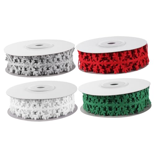 DIYEAH 4 Rollen Weihnachtsgeschenkband À und Dekoratives Satinband für Bastelprojekte Hochzeiten Partys und Geschenkverpackungen DIYEAH 4 Rollen Weihnachtsgeschenkband À und Dekoratives Satinband für Bastelprojekte Hochzeiten Partys und Geschenkverpackungen von DIYEAH