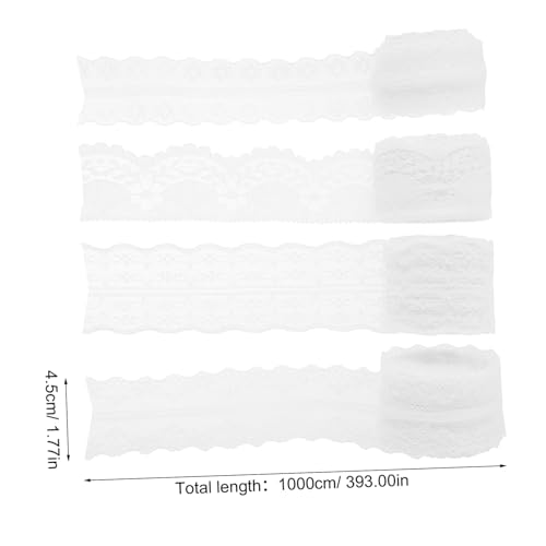 DIYEAH 4 Rollen Weiße Bestickte Spitzenborte pro Unterschiedliche Breiten Diy Bastelspitze für Kleidung Hochzeitsdeko Handarbeit Kleidungs und Geschenkverzierung DIYEAH 4 Rollen Weiße Bestickte Spitzenborte pro Unterschiedliche Breiten Diy Bastelspitze für Kleidung Hochzeitsdeko Handarbeit Kleidungs und Geschenkverzierung von DIYEAH