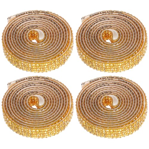 DIYEAH 4 Rollen funkelndes Strassband: 1 Yard Strassbandrolle, selbstklebend – Bling-Streifen-Aufkleber, Glitzer-Wickelbänder für Heimwerker, Bastelarbeiten, Stoffe, Schuhe, Kleidung DIYEAH 4 Rollen funkelndes Strassband: 1 Yard Strassbandrolle, selbstklebend – Bling-Streifen-Aufkleber, Glitzer-Wickelbänder für Heimwerker, Bastelarbeiten, Stoffe, Schuhe, Kleidung von DIYEAH