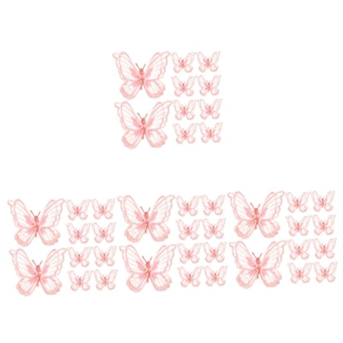 DIYEAH 4 Sätze Bestickter Spitzenschmetterling Kleidungsreparatur Patch Gestickte Aufnäher Vorhang Dekoration Diy Kleidung Dekoration Schmetterlinge Auf Der Kleidung Flecken 10 Stück * 4 von DIYEAH