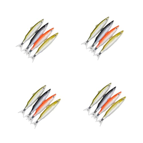DIYEAH 4 Sätze Cartoon-kugelschreiber Stiftfisch in Salzform Seltsame Stifte Produkt Krabbenstifte Tierstifte Fischgehege Kreative Tintenstifte Biegbar Fischspielzeug Plastik 4 Stück * 4 von DIYEAH