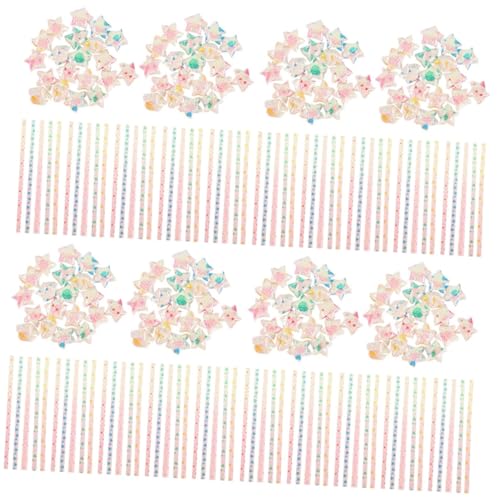 DIYEAH 4 Sätze Diy Origami Sternstreifen Faltpapier Für Kreative Bastelprojekte Für Partys Dekorationen Und Fördert Geschicklichkeit Und Gemeinschaftsaktivitäten 480 Stück * 4 von DIYEAH