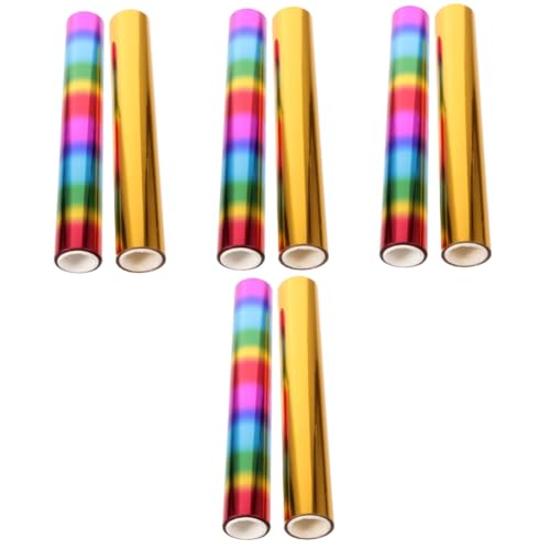 DIYEAH 4 Sätze Diy Wärmeübertragungszubehör Papier Für Überweisen Holographic Foil Firmenschild Hologrammfolie Cer Diy Wärmeaktivierte Folie Hitzeaktivierte Folie Aluminium 2 Rollen * 4 von DIYEAH