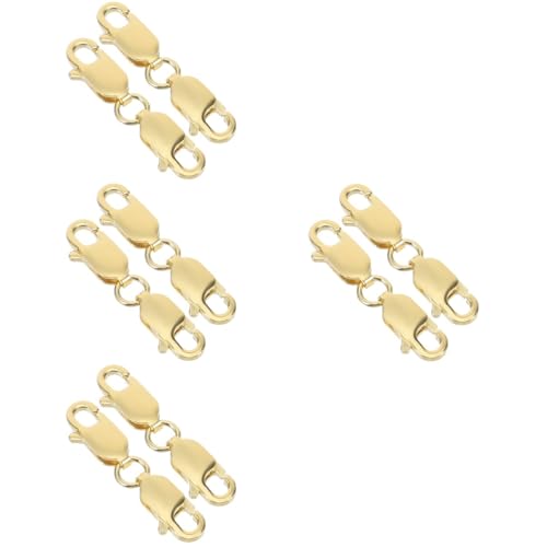 DIYEAH 4 Sätze Doppelte Hummer Verschlüsse Für Schmuckherstellung Robuste Karabiner Für Und Armbänder Für Diy Projekte Verlängerung Für Schmuck 2 Stücke * 4 von DIYEAH