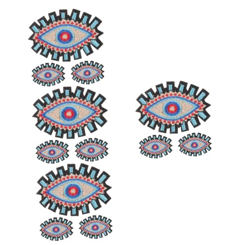 DIYEAH 4 Sätze Hutflicken Selber Machen Stickaufnäher Nähen Augen Zarte Kleiderflicken Schuhreparatur Stickrahmen Austauschbare Kleiderflicken Zarte Eisenflecken Polyester 3 Stücke * 4 von DIYEAH