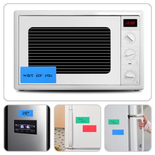 DIYEAH 4 Sätze Magnetische Beschriftungsetiketten Farben Für Kühlschrank Whiteboard Klassenzimmer Wiederverwendbar Abwischbar Für Büro Und Lager 10 Stück * 4 von DIYEAH