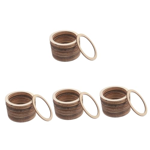 DIYEAH 4 Sätze Runde Holzplatten Unvollendete Diy Holzkreise Für Bastelprojekte Geburtstags Und Hochzeitsdekoration Malen Mit Freunden Und Familie 20 Stück * 4 von DIYEAH
