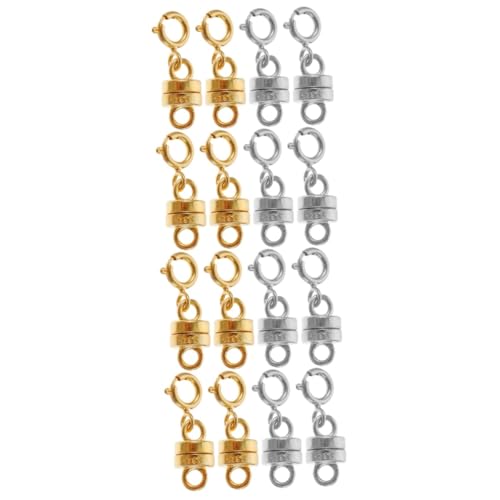 DIYEAH 4 Sätze S925 Verlängerungskette Halskette Gold Schmuckzubehör Schmuck Diy Verschluss Magnetverschluss Für Armband Magnetische Armbandverschlüsse S925 Silber 2 Paare * 4 von DIYEAH