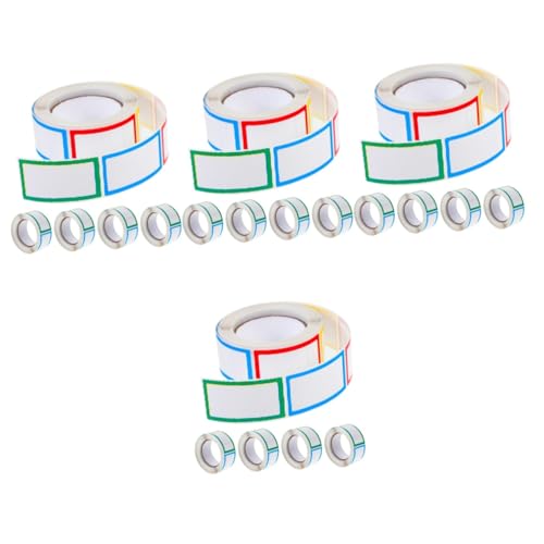 DIYEAH 4 Sätze Selbstklebende Etiketten Multifunktionale Leere Aufkleber Für Flaschen Gewürze Und Dosen Für Büro Und Zuhause Farben 5 Rollen * 4 von DIYEAH