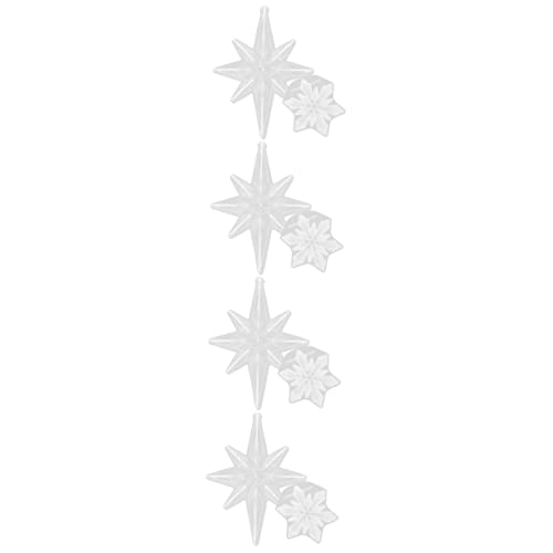 DIYEAH 4 Sätze Silikonform Für Weihnachten Schneeflocken Gießform Für Diy Weihnachtsornamente Vielseitige Silikonform Für Kreative Resin Projekte Und Winterliche Dekoration 2 Stücke * 4 von DIYEAH