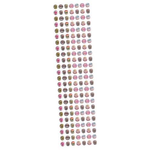 DIYEAH 4 Sätze Skull Patches Glänzende Cabochons Für Diy Schmuckdekoration Halloween Accessoires Für Armbänder Und Mehr 100 Stück * 4 von DIYEAH