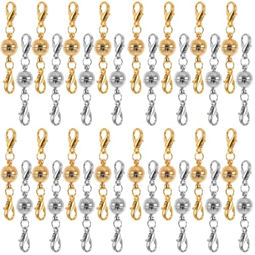 DIYEAH 4 Sätze Teiliges Magnetverschluss Für Schmuck Robuste Karabinerverschlüsse Für Armbänder Und Für Diy Schmuckherstellung Glänzend Und Langlebig 8 Stück * 4 von DIYEAH