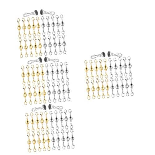 DIYEAH 4 Sätze Verbindungsschnalle Silber Verschlüsse Magnet Doppelt Armbänder Schlüssel Klaue Anhängerverschluss Für Halskette Gold Schwarz Herstellung Clips Groß Kupfer 20 Stück * 4 DIYEAH 4 Sätze Verbindungsschnalle Silber Verschlüsse Magnet Doppelt Armbänder Schlüssel Klaue Anhängerverschluss Für Halskette Gold Schwarz Herstellung Clips Groß Kupfer 20 Stück * 4 von DIYEAH