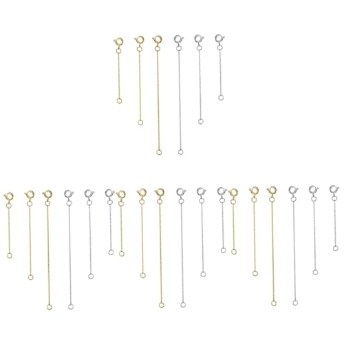 DIYEAH 4 Sätze Verlängerungskette Verlängerung Für Armband Schmuckherstellung Schmuckwerkzeug Extender Armbänder Kettenverlängerung Verlängerung Für Fußkettchen S925 Silber 6 Stück * 4 von DIYEAH