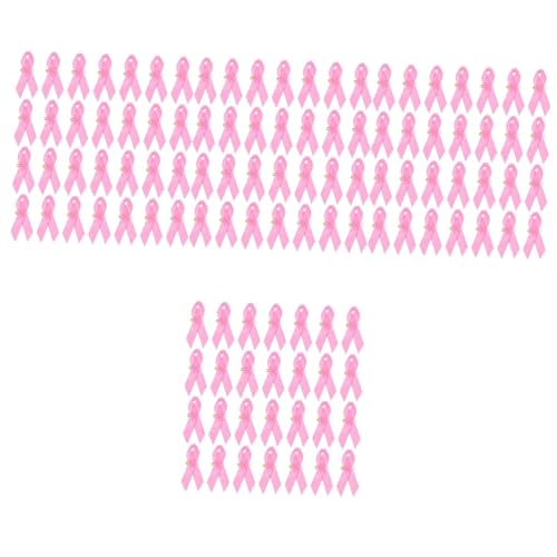 DIYEAH 4 Sätze Zartes Spendenband Rosa Schleife Brustkrebs-schleife Brustkrebs-bewusstseins-schleife Party Bandbrust Dekoratives Spendenband Zubehör Für Brustkrebs Polyester 100 Stück * 4 von DIYEAH