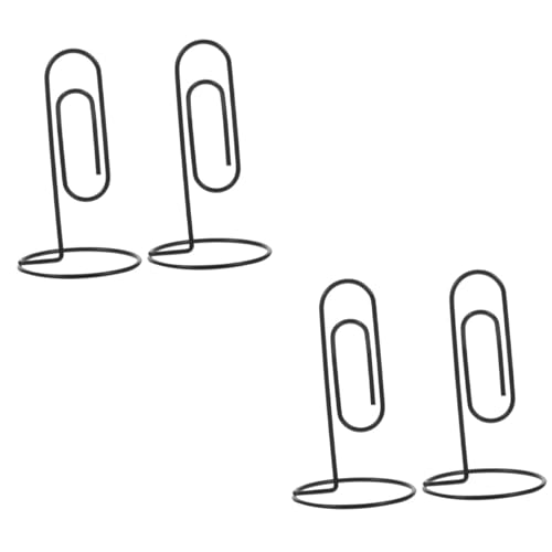 DIYEAH 4 Stck. Metall Tischkartenhalter aus Eisen Fotohalter Ständer mit Stabilem Sockel Platzkartenhalter für Hochzeiten Memo Namenskarten Robuste Klammer für Restaurant und Büro von DIYEAH